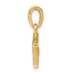 10K and Rhodium Diamond Initial T Charm - Image 2