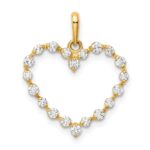 10K CZ Heart Pendant