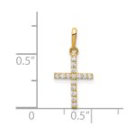 10K CZ Cross Pendant - Image 3