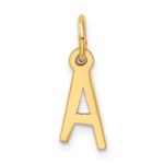 10k Small Slanted Block Initial A Charm - Image 4