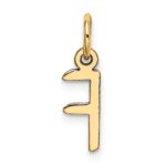 10k Small Slanted Block Initial F Charm - Image 4