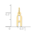 10k Small Slanted Block Initial H Charm - Image 3