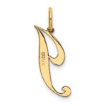 10K Small Fancy Script Initial J Charm - Image 4