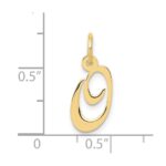 10K Small Fancy Script Initial O Charm - Image 3