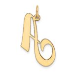 10k Large Fancy Script Letter A Initial Charm - Image 3
