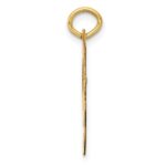 10k Large Fancy Script Letter F Initial Charm - Image 2