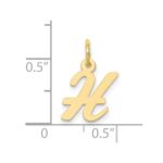 10k Small Script Initial H Charm - Image 3
