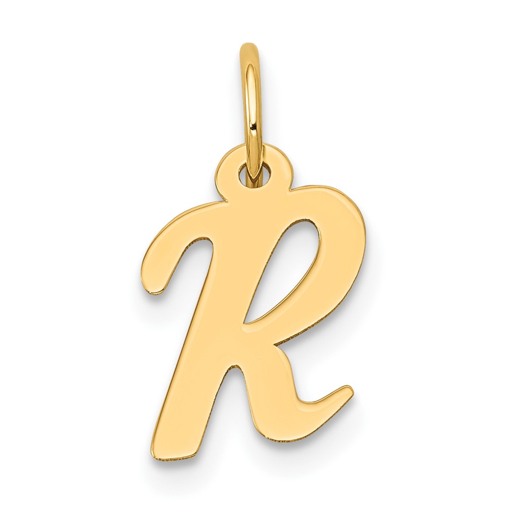 10YC658R.jpg 10k Small Script Initial R Charm - Image 1