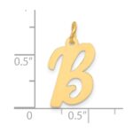 10K Medium Script Letter B Initial Charm - Image 4