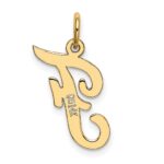 10K Medium Script Letter F Initial Charm - Image 3