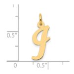 10K Medium Script Letter I Initial Charm - Image 4