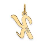 10K Medium Script Letter K Initial Charm - Image 3