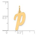 10K Medium Script Letter P Initial Charm - Image 4