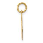 10K Medium Script Letter V Initial Charm - Image 2