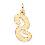 10k Large Script Letter S Initial Charm - Image 3