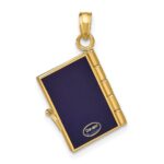 10K Enamel 3-D Passport Pendant - Image 4