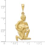 10k Satin Aquarius Zodiac Charm - Image 3