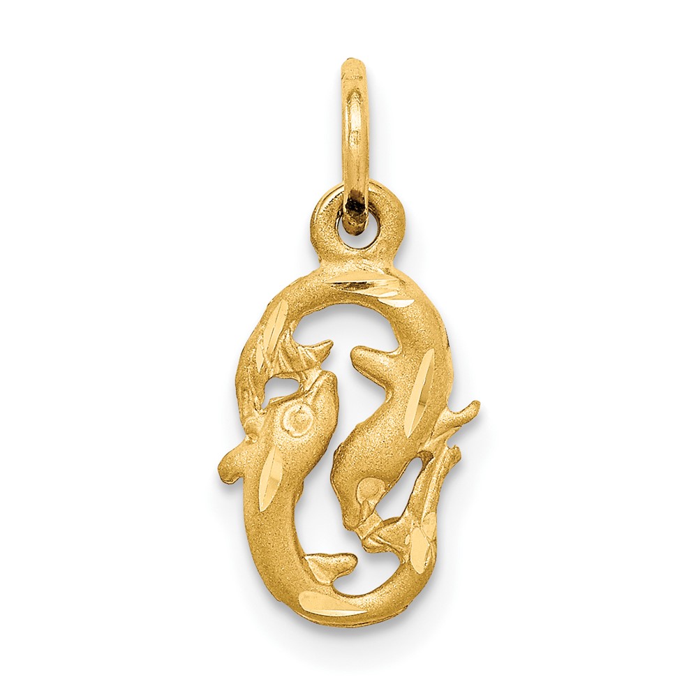 10ZC487.jpg 10k Pisces Zodiac Charm - Image 1