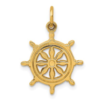 10k Ships Wheel Charm