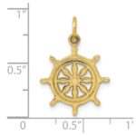 10k Ships Wheel Charm - Image 3