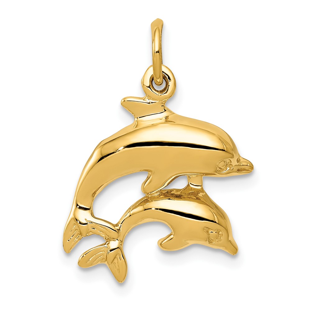 10ZC493.jpg 10k Dolphin Charm - Image 1