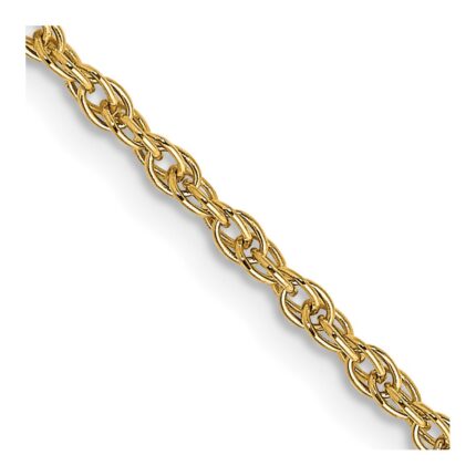 14K Carded 1.55mm Cable Rope with Spring Ring Clasp Chain