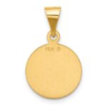 18k Polished and Satin Solid Our Lady of Perpetual Help Medal Round Pendant - Image 3