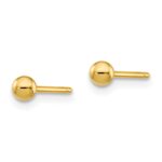 Inverness 14k Polished 3mm Ball Long Post Piercing Earrings - Image 2