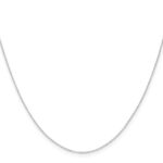 14k White Gold .4 mm Carded Cable Rope Chain - Image 2