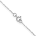 14k White Gold .4 mm Carded Cable Rope Chain - Image 3