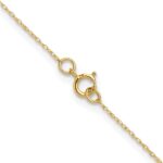 14k .4 mm Carded Cable Rope Chain - Image 3
