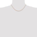 14K Rose Gold Carded .6mm Cable Rope with Spring Ring Clasp Chain - Image 4