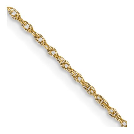 14K Carded .7mm Cable Rope with Spring Ring Clasp Chain
