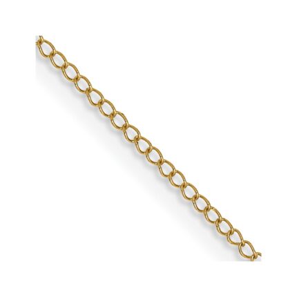14K Carded .5mm Curb with Spring Ring Clasp Chain