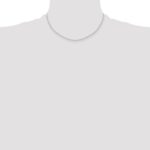 14K White Gold Carded 1.15mm Cable Rope with Spring Ring Clasp Chain - Image 4