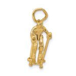 14K 3-D Moveable Legs Snow Skier Charm - Image 2