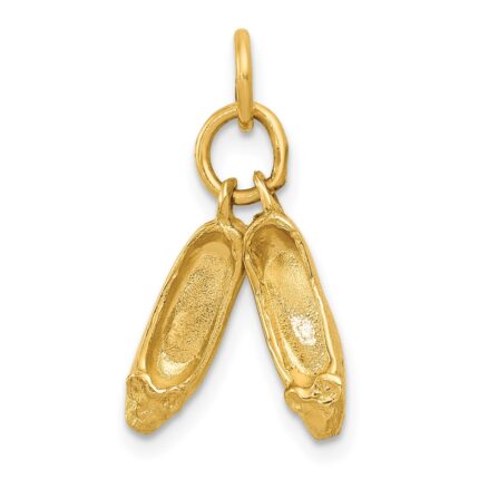 14K 3-D Ballet Slippers Charm