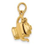 14k 3-D Tea Pot Lid Opens Charm - Image 4