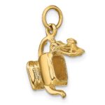 14k 3-D Tea Pot Lid Opens Charm - Image 5