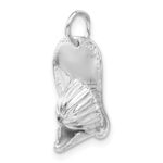 14k White Gold 3-D Large Firemans Helmet Charm - Image 5