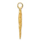 14k 3-D Textured Arrowhead Charm - Image 2