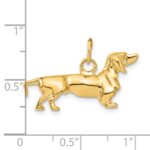 14k 3-D Dachshund Dog Charm - Image 5