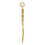 14K Large 3-D Tennis Racquet Pendant - Image 2