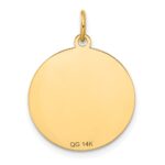 14k MERRY CHRISTMAS 19mm Engravable Disc Charm - Image 3