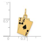 14k Enameled Blackjack Playing Cards Charm - Image 4