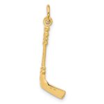 14K 3-D Hockey Stick With Enamel Charm - Image 3