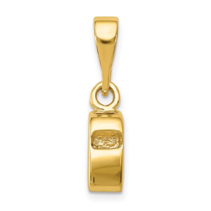 14K 3-D Sports Whistle Pendant