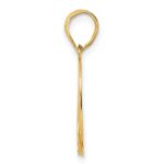 14k Polished Etched Number 60 Pendant - Image 2