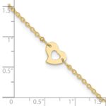 14k Polished Cut-out Heart Plus Extender - Total Anklet - Image 5
