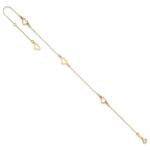14K Fancy Open Hearts 3-Station Plus Extender - Total Anklet - Image 7